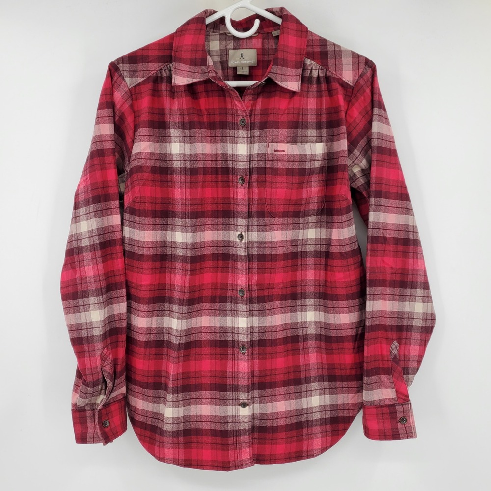 Royal Robbins Red Plaid Button-Down Shirt